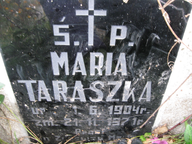 Maria Taraszka 1904 Lisia Góra - Grobonet - Wyszukiwarka osób pochowanych