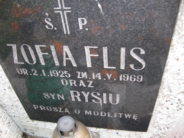 Zofia Flis 1925 Lisia Góra - Grobonet - Wyszukiwarka osób pochowanych