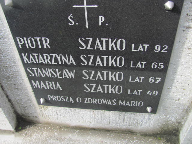 Piotr Szatko Lisia Góra - Grobonet - Wyszukiwarka osób pochowanych