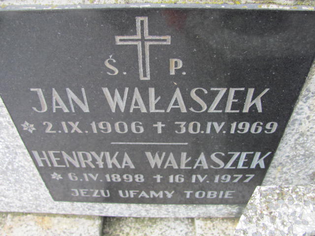 Jan Wałaszek 1906 Lisia Góra - Grobonet - Wyszukiwarka osób pochowanych