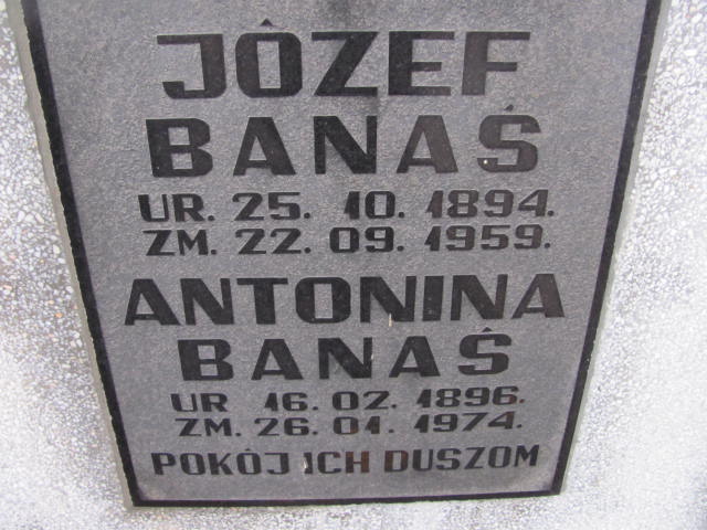 Antonina Banaś 1896 Lisia Góra - Grobonet - Wyszukiwarka osób pochowanych